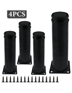 4 Patas de Muebles Ajustables Seimneire 300mm Acero Inoxidable 2