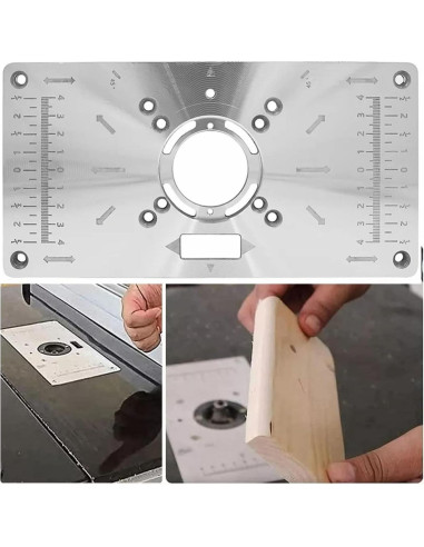 Mesa de Inserción Fafeicy para Router de Aluminio 23.5x12cm