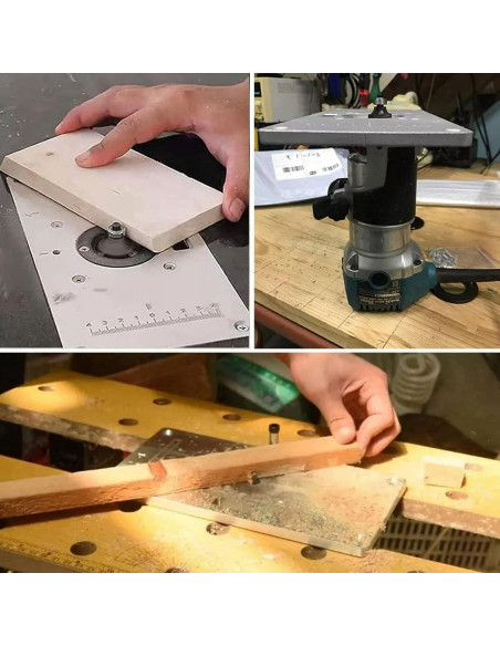 Mesa de Inserción Fafeicy para Router de Aluminio 23.5x12cm