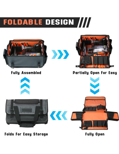 Bolsa de Herramientas FUZVOL Impermeable 2.19 kg 39.88x21.08x23.88 cm