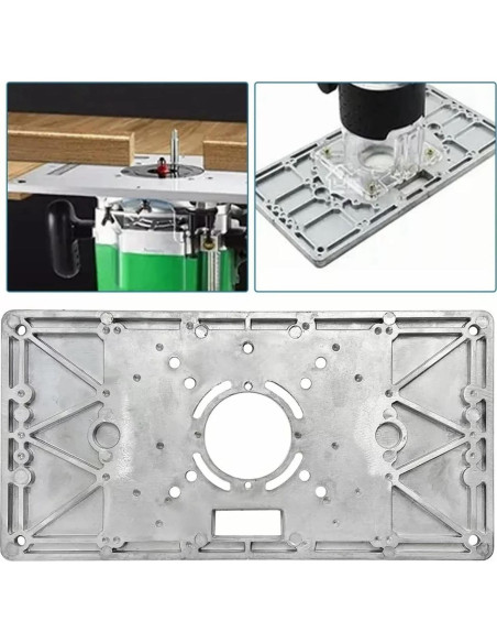 Mesa de Inserción Fafeicy para Router de Aluminio 23.5x12cm
