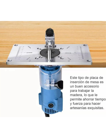 Mesa de Inserción Fafeicy para Router de Aluminio 23.5x12cm