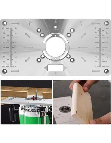 Mesa de Inserción Fafeicy para Router de Aluminio 23.5x12cm