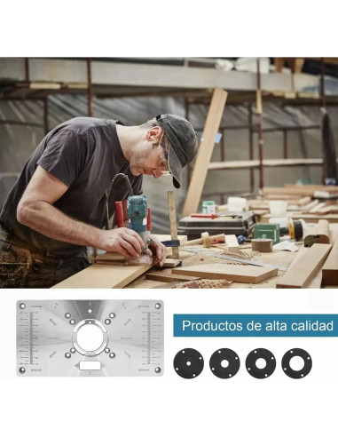 Mesa de Inserción Fafeicy para Router de Aluminio 23.5x12cm