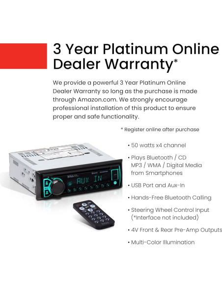 BOSS Audio 595BRGB Estéreo Automóvil Bluetooth CD USB