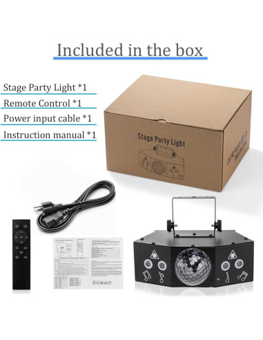 Luces de Fiesta LED DJ TC-7009 con Control Remoto y DMX512