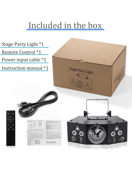 Luces de Fiesta LED DJ TC-7009 con Control Remoto y DMX512