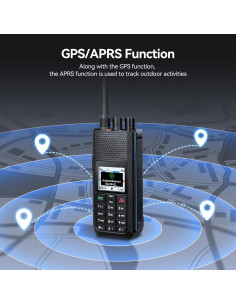 Retevis H1 Radio DMR Doble Banda con GPS y Batería 2900mAh 2