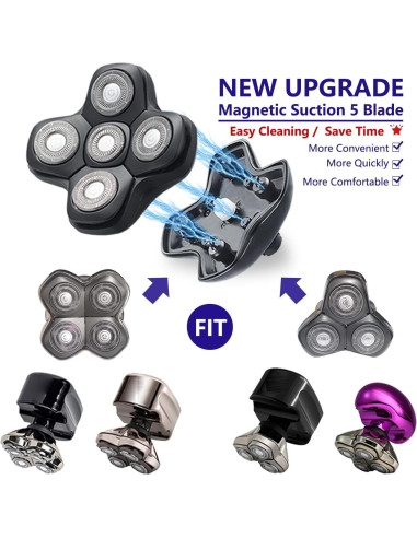 Cabezal de Repuesto 5D HONTEC para Afeitadoras Skull Shaver