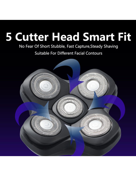 Cabezal de Repuesto 5D HONTEC para Afeitadoras Skull Shaver Cabezal de Repuesto 5D HONTEC para Afeitadoras Skull Shaver