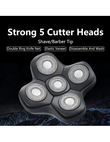 Cabezal de Repuesto 5D HONTEC para Afeitadoras Skull Shaver
