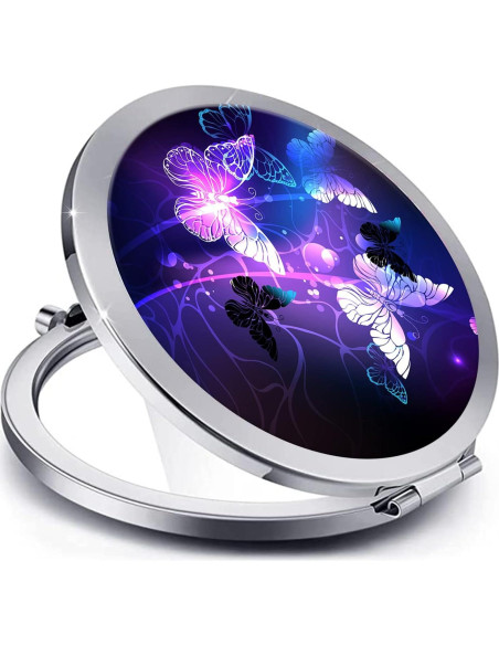 Espejo Compacto Doble Cara LONNAONE 7cm Plegable Viaje