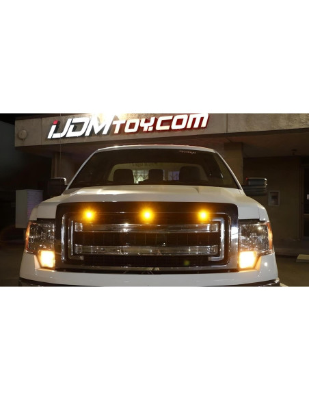 Kit de Iluminación LED Frontal Amarillo iJDMTOY 3 Piezas