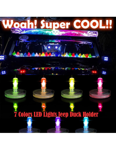 Enchufe de Pato Iluminado OUMYQ con 16 Modos Luminosos 4 PCS