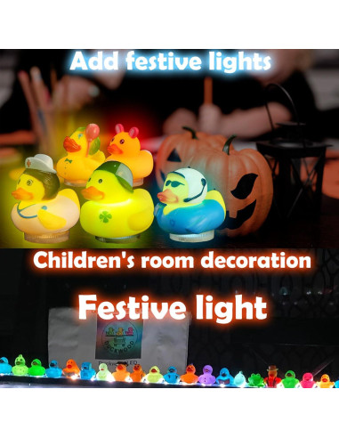 Enchufe de Pato Iluminado OUMYQ con 16 Modos Luminosos 4 PCS