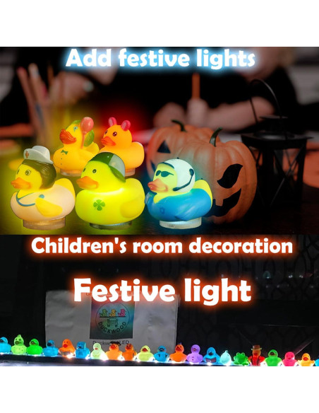 Enchufe de Pato Iluminado OUMYQ con 16 Modos Luminosos 4 PCS