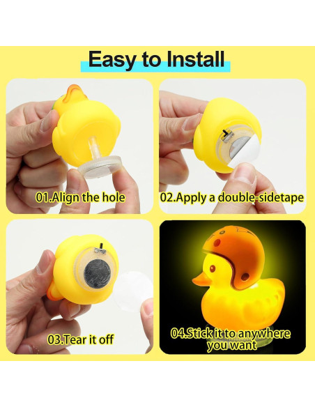 Enchufe de Pato Iluminado OUMYQ con 16 Modos Luminosos 4 PCS