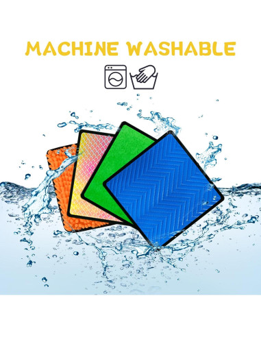 10 Alfombrillas Sensoriales Cuadradas Bouiexye 22x22cm Multicolor