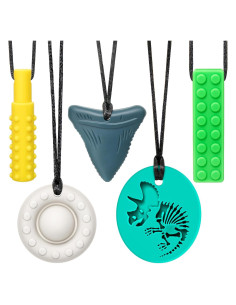 Collares Masticables Sensoriales MISSLILI - Silicona Segura - Set de 5