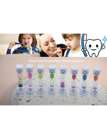 Juego de 8 Temporizadores de Arena 2 Minutos Yuronam Coloridos