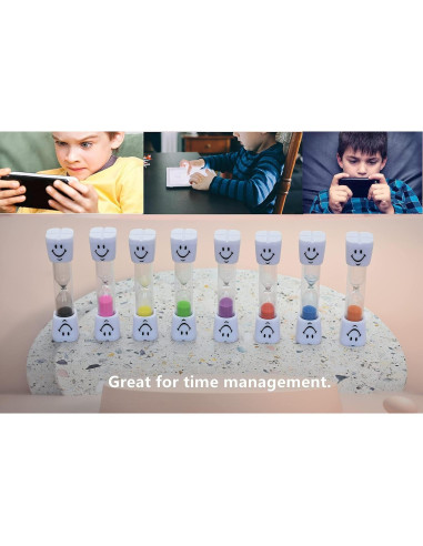 Juego de 8 Temporizadores de Arena 2 Minutos Yuronam Coloridos