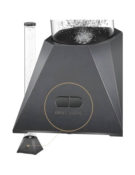 Lámpara de burbujas LED MUHI 120 cm con peces flotantes