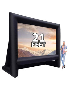 Pantalla Inflable de Proyector GYUEM 6.4x2.2m Doble Cara