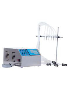 Máquina de Llenado Semiautomática 6 Cabezas Acero Inoxidable 5L