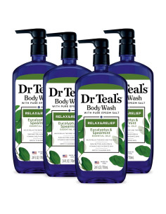 Gel de Baño Dr Teal's Eucalipto y Menta 4x24 oz