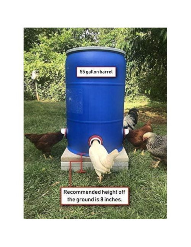 Kit Alimentador y Bebedero Pollo RentACoop - 6 Puertos Grandes