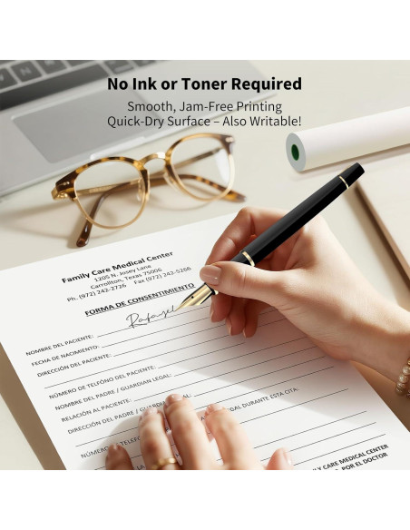 Papel Térmico Gloryang Carta 21.6x27.9cm 4 Rollos 100 Hojas