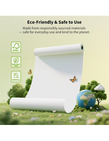 Papel Térmico Gloryang Carta 21.6x27.9cm 4 Rollos 100 Hojas