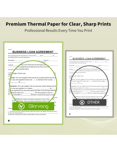 Papel Térmico Gloryang Carta 21.6x27.9cm 4 Rollos 100 Hojas