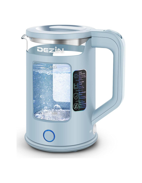 Hervidor Eléctrico DEZIN DZ350B 1.5L Doble Pared LED Bicolor