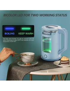Hervidor Eléctrico DEZIN DZ350B 1.5L Doble Pared LED Bicolor 2