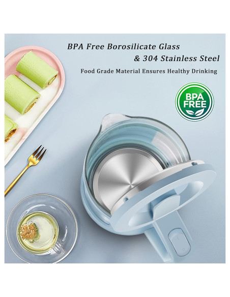 Hervidor Eléctrico DEZIN DZ350B 1.5L Doble Pared LED Bicolor