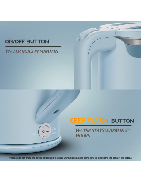 Hervidor Eléctrico DEZIN DZ350B 1.5L Doble Pared LED Bicolor