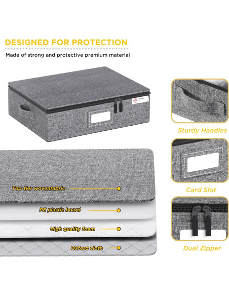 Caja de Almacenamiento YearningHome para 12 Tazas y Vasos - 2 Paquete Caja de Almacenamiento YearningHome para 12 Tazas y Vasos - 2 Paquete