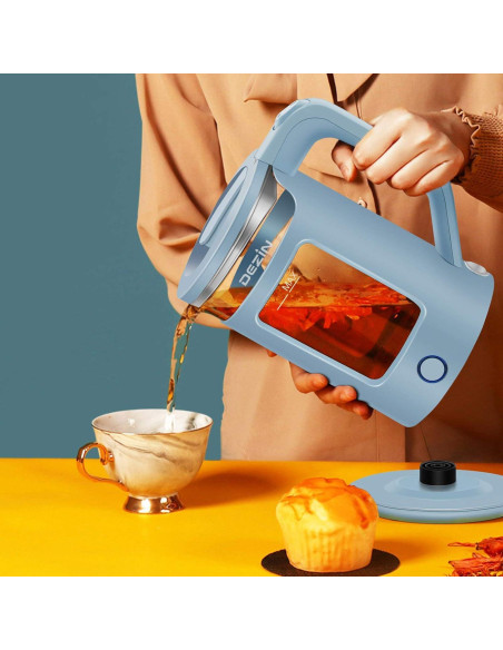 Hervidor Eléctrico DEZIN DZ350B 1.5L Doble Pared LED Bicolor