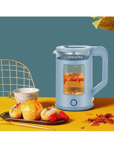 Hervidor Eléctrico DEZIN DZ350B 1.5L Doble Pared LED Bicolor