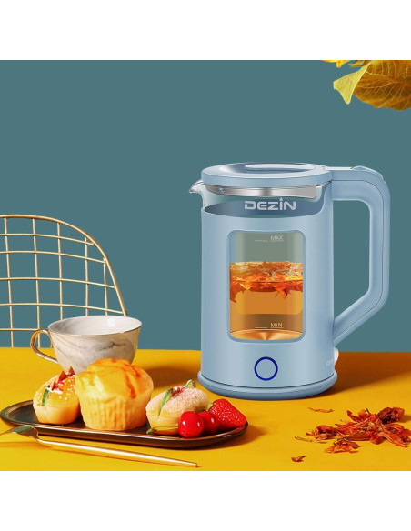 Hervidor Eléctrico DEZIN DZ350B 1.5L Doble Pared LED Bicolor