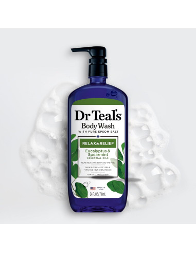 Gel de Baño Dr Teal's Eucalipto y Menta 4x24 oz