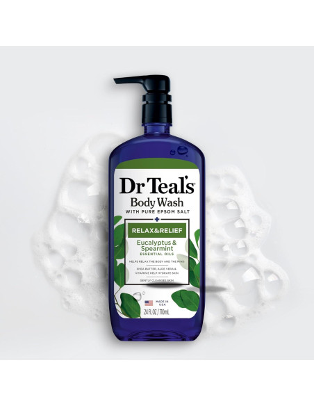 Gel de Baño Dr Teal's Eucalipto y Menta 4x24 oz