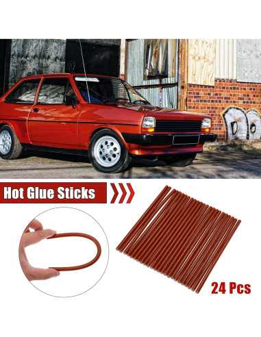 Palos de Pegamento Termofusible X AUTOHAUX 24pcs 7x200mm Rojo