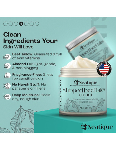 Grasa de Res Alimentada con Pasto Neatique 60.3g Eucalipto