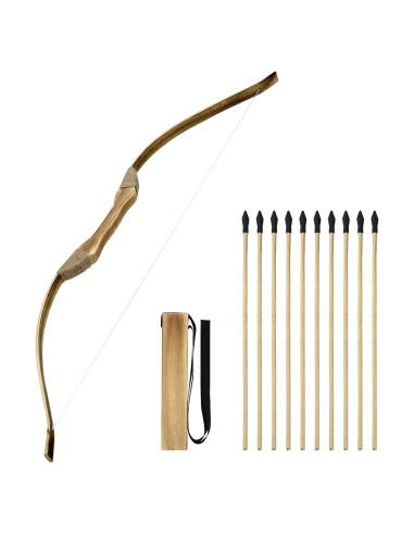 Juego de Arco y Flecha de Madera Basbon 81 cm para Niños