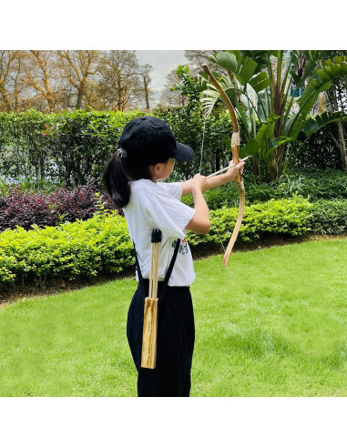 Juego de Arco y Flecha de Madera Basbon 81 cm para Niños