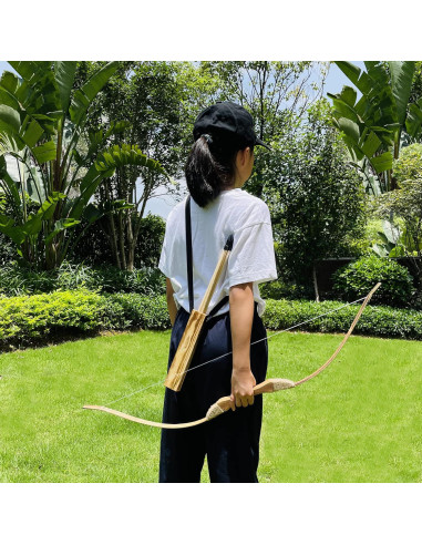 Juego de Arco y Flecha de Madera Basbon 81 cm para Niños