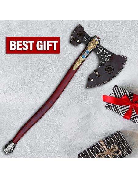 Hacha Vikinga Hecha a Mano WAZIR CRAFTS 89 cm Acero Carbono