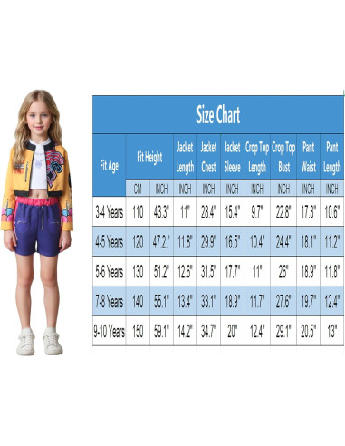 Disfraz de Cantante Pop para Niñas FHYPTDI - 9-10 Años Amarillo